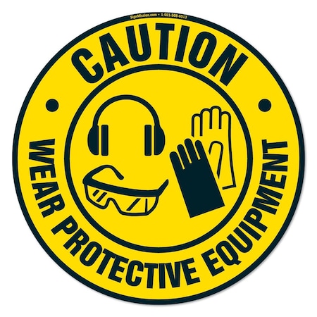 Signmission Wear Protective Equipment 3 16in Non-Slip Floor Marker, 3PK, 16 in L, 16 in H, FD-2-C-16-3PK-99872 FD-2-C-16-3PK-99872